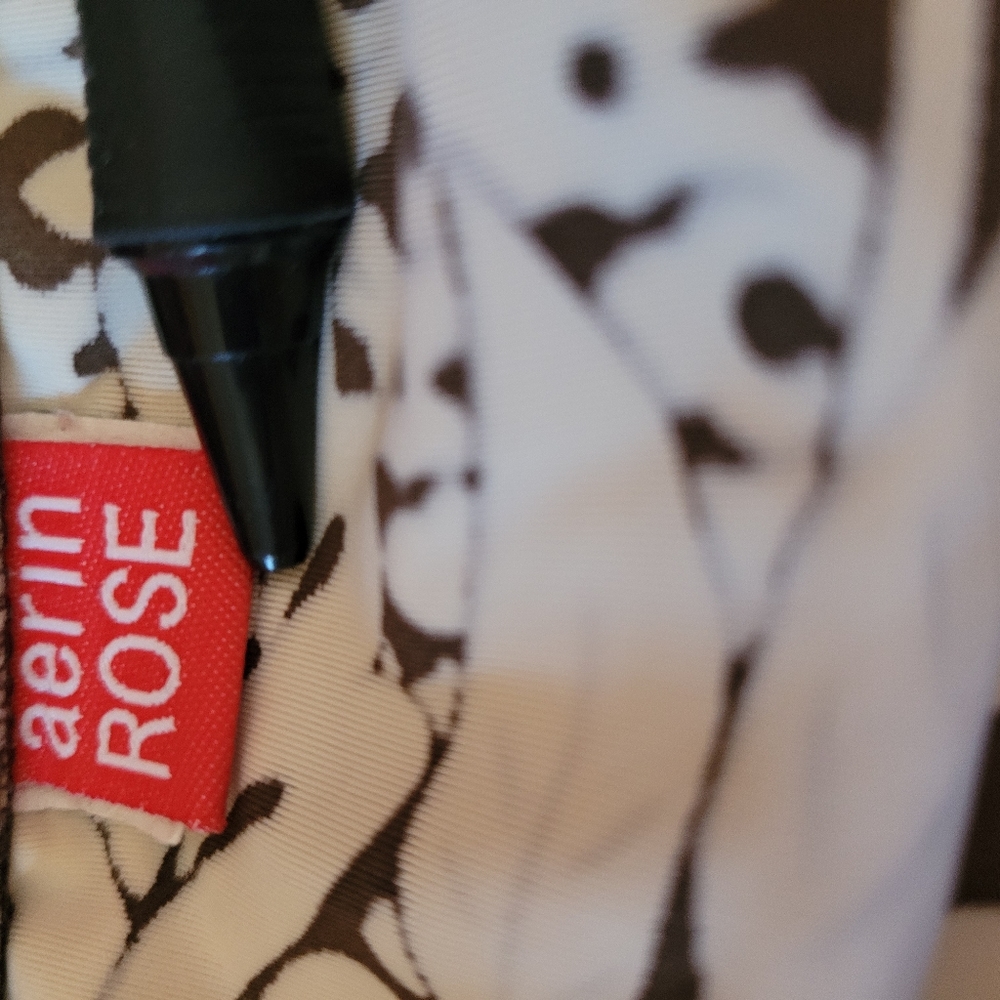 *Sale* Aerin Rose Tankini Skirt Bottom Plus Size 1X Brown & Beige Floral Pattern - Picture 5 of 6